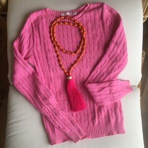 Sweet Romeo Hot Pink Cotton Sweater S